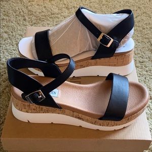 Steve Madden Rosetta Leather Platform Sandals